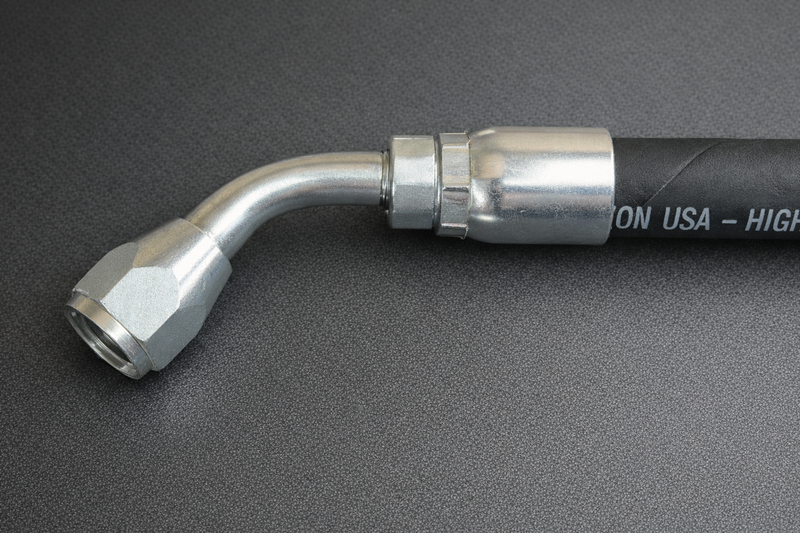 AN6 Female 45° Swivel Power Steering Hose Fitting for 3/8" Hose