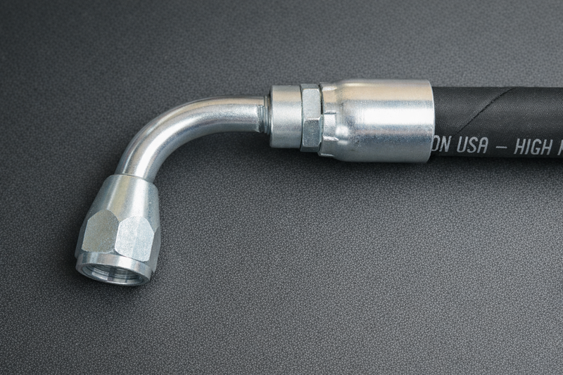 AN6 Female 90° Swivel Power Steering Hose Fitting for 3/8" Hose