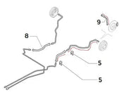 Abarth 500 595 Rear Caliper & Axle Hard Line Replacement Hose