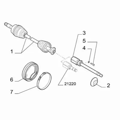 Abarth 500 595 Drive Shaft Collar
