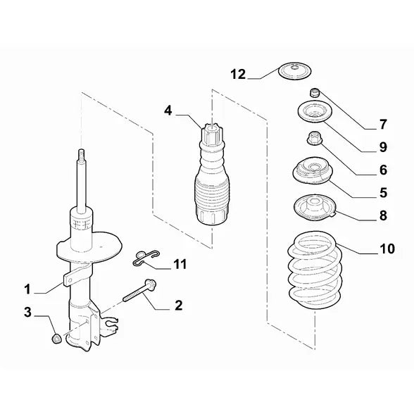 Abarth 500 595 Top Sring Plate