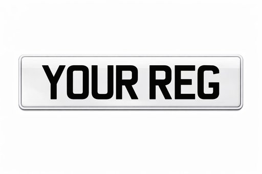 front Stick On Reflective Vinyl Number Plate