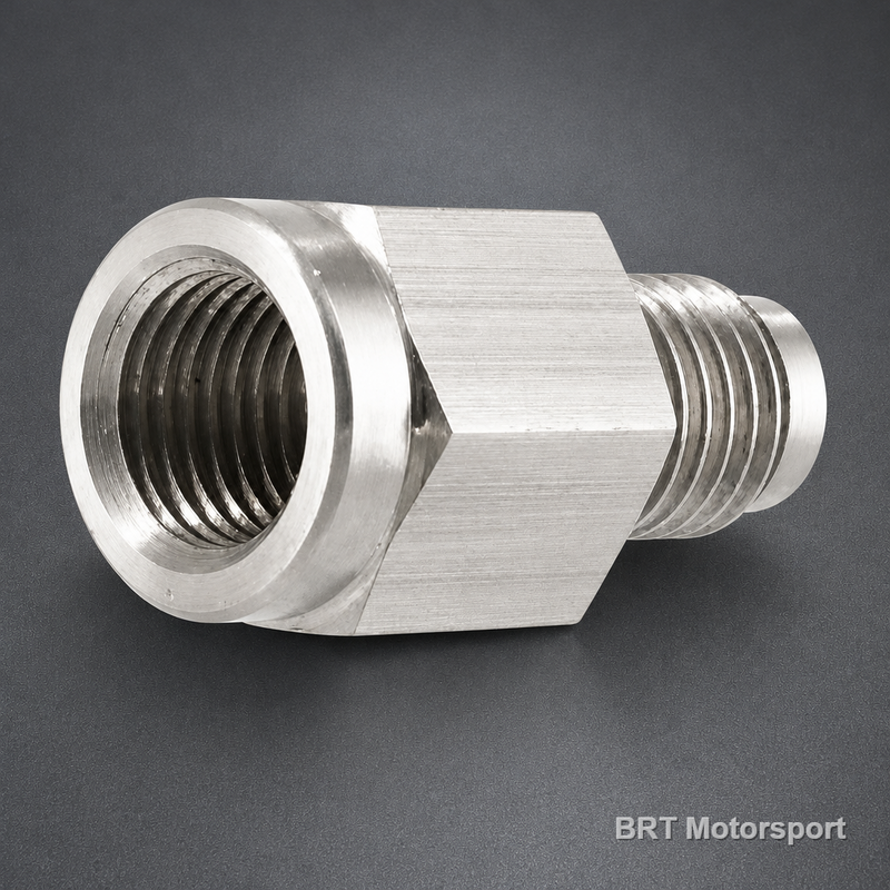 AN3 to 1/8 NPT Female Oil Pressure Gauge Adapter Stainless Steel