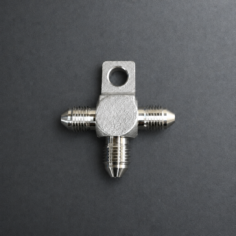 M10 x 1 Stainless Steel Tee With Locating Tab