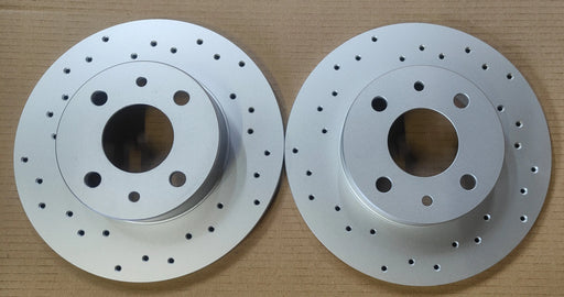 Abarth 500 595 Drilled Rear Brake Discs