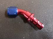 45° Bend Push On / Push Lock Alloy Hose Fitting