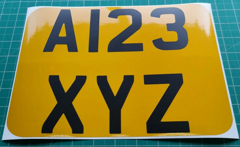 Stick On Reflective Number Plate