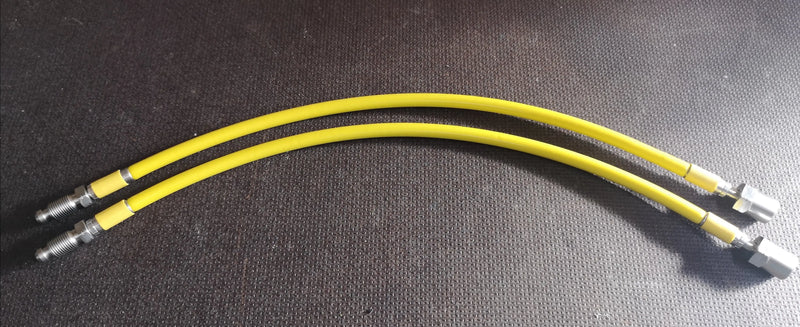 Clio 172 182 Front Braided Brake Hose Kit Yellow